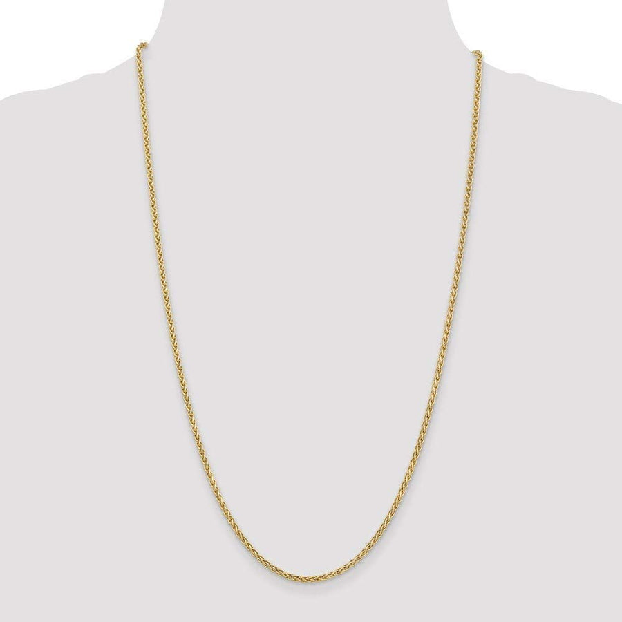 10k REAL Yellow Gold 20" 3MM Spiga Olivia Diamond Cut Chain Necklace 6.4gm